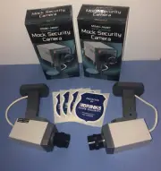 Fake Security Cameras Video Surveillance Dummy Cams+Brinks Window Stickers Signs