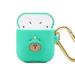 正版 SANRIO LINE FRIENDS AIRPODS 1&2代 藍芽耳機盒保護套 叢林系列 恐龍熊大 耳機保護殼