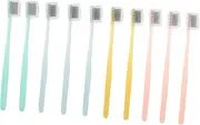 HAMPPLIES 10pcs Toothbrushes with Storage Bucket Soft Bristles for Cleaning and Oral Care Durable and Practical Design for Hygiene