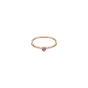 (W) Pandora Solitaire Ring Rose Gold Plated Pink