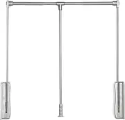 [Fenteer] Adjustable Closet Rod for Wardrobe Hanger and Clothing Organizer, Silver, as described