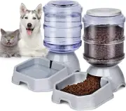 2-Pack Automatic Pet Feeder and Water Food Dispenser for Dogs and Cats BPA Free