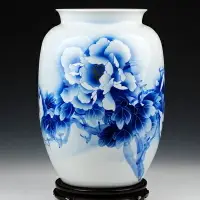 在飛比找樂天市場購物網優惠-陶瓷花瓶 青花瓷瓷器 擺件-花開富貴美麗動人居家擺飾73c1