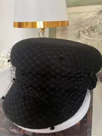 在飛比找Yahoo!奇摩拍賣優惠-Ca4la 黑色網紗帽