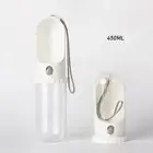Pet Water Bottle White 450ml Portable Dog Cat Travel Container Dispenser