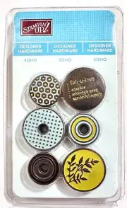 Soho Fabulous Stampin Up Designer Hardware Brads Scrapbooking