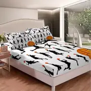 Basketball Print Bedding Sheet Sports Theme Fitted Sheet for Kids Boys Girls ...
