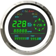 Tachometer Digital LED LCD Odometer Motorcycle Speedometer 85mm Universal