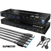 4K Ultra HDMI/USB3.0 KVM Switch 4x1 HDMI KVM Switch 4 Port with Remote Control