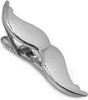 [OTAA] Moustache Tie Bar Silver Rhodium Plating Moustache Tie Bar