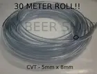 30M!! BEER GAS LINE 5mm ID 8mm OD FOOD GRADE FLEX TUBE TUBING HOSE HOME BREW KEG