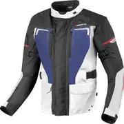 Bogotto Aveno waterproof 3in1 waterproof Motorcycle Textile Jacket, black-blue, Size M for Men Black Blue