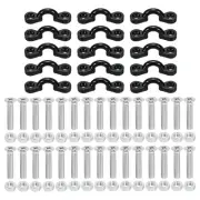 Kayak Pad Eye, 15 Pack Nylon Deck Loops with 30 Flat Head Screws Nuts