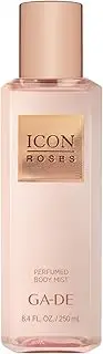 GA-DE Icon Roses Body Mist - Enriched with Plumeria Extract, Rose, Violet Leaves, Jasmine - Notes of Tangerine - Body Spray for Women - 8.4 oz