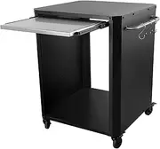 COZZE Outdoor Prep Table with Stainless Steel Top – Rolling Outdoor Bar Cart & Cooking Table, Stainless Steel Cart with Wheels for Kitchen & Pizza Oven