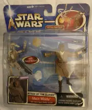 2002 Star Wars MACE WINDU w/Blast Apart Battle Droid Attack Of The Clones NIB