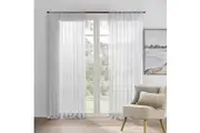 Sherwood Georgia Sheer Rod Pocket Curtain Pair White