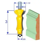 1 PC 1/2" SH Door & Window Casing Molding Router Bit S