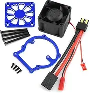 40x40mm RC Car Motor Cooling Fan High RPM for TRAXXAS 1/8 4WD Sledge Monster TRUCK-95076-4 RC Car, Blue