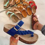 BIG SIZE WOMEN SLIPPERS SANDALS 大碼涼拖鞋女平底套趾編織拖鞋