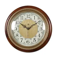在飛比找樂天市場購物網優惠-TQJ歐式實木單面掛鐘純銅時鐘表創意掛表客廳臥室靜音壁掛鐘