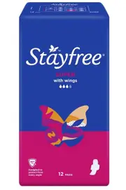 Stayfree Super Pads With Wings Pack of 12's