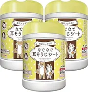 Honda Yoko Nade-Fuku Nade-Ear Cleaning Sheet, 60 Pieces, Set of 3, Dogs
