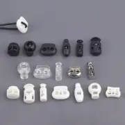 Toggle Cord Stopper Locks End Drawstring Plastic Spring Loaded With Hole Button