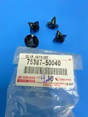 4-Pc Pack Lexus Ls400 (1995-2000) Genuine Clip No-3 O/S Molding 75397-50040-04P
