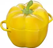 Staub paprika cocotte 12cm yellow ceramic heat resistant pottery microwave