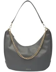 [Mocha] Harlow Hobo Crossbody Bag in Grey