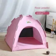 Pet Tent Bed Removable Cat Sofa Basket Canvas Semi-Enclosed Cat House Dog Cave H