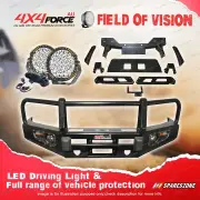 4X4FORCE Armor Bumper Bullbar Skid Plate 3 LOOP Light for Ford Ranger PX T6