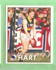 1996 AFL SELECT STICKER #10 BEN HART, ADELAIDE CROWS