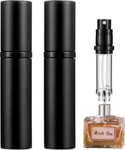 2PCS Black Perfume Atomizer Bottle(5Ml), Refillable Portable Mini Perfume Ato...