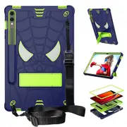 For Samsung Galaxy Tab S9+/Tab S9 Fe+ Kickstand Tablet Case Spider Style Shockproof Cover Green