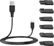 Electric Shaver Power Cord 5V USB Replacement Charger Cable for Electric Hair Clippers, Beard Trimmers, Shavers, Beauty Instruments, Desk Lamps, Purifiers Type C Power Charger(7 PCS)