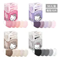 在飛比找蝦皮商城優惠-Hello Kitty 粉彩漸層成人醫用平面口罩50入【佳瑪