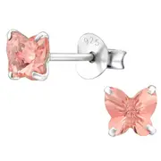 Silver Butterfly Stud Earrings