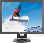 Suprlipy 14 Inch TFT LCD Security CCTV Monitor 1024x768 4:3 Colour Screen Resolution with HDMI/VGA/BNC/AV Headphone Input Built-in Double Speaker for Surveillance Camera DVR PC