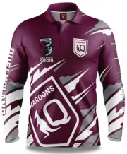 QLD Maroons 2024 State of Origin Mens Ignition Fishing Shirt Sizes S-5XL BNWT