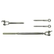 20 x Stainless Steel 316 DIY Wire Rope Balustrade Kit Jaw Swage Turnbuckle DIY