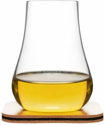Sagaform Whiskey Tasting, Set of 2 Glasses with Coasters, 5 oz, Clear