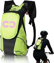 LED Motorcycle Backpack - Light Leisure Backpack,Safety Glow Bag Outdoor Sports Accessory for Night Riding Scooter Running Hiking Bike Camping Festival Men Women