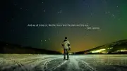 Landscape quote nature snow ice people john lennon text Custom Gaming Mat Desk