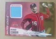 2019 TOPPS UPDATE MAJOR LEAGUE MATERIAL RELIC #7/50 PATRICK CORBIN NATIONALS