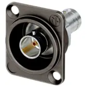 UHD BNC Chassis Connector Feedthrough Grounded Panel Mount With D Shape Housing
