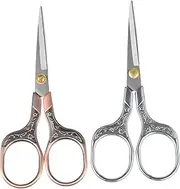2pcs Vintage Precision Scissors Nail Tools Pedicure Tools Manicure Nail Art Tools Nail Clippers Nail Trimmer Home Nail Pliers Toenail Cutter Manicure Tool Stainless Steel Healvian