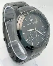 Maserati R8873612002 Traguardo Black Gumetal Plated Men's Wrist Watch