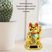 Chinese Lucky Cat Decoration For Home Luck And Wealth Solar Power Waving Arm ERT